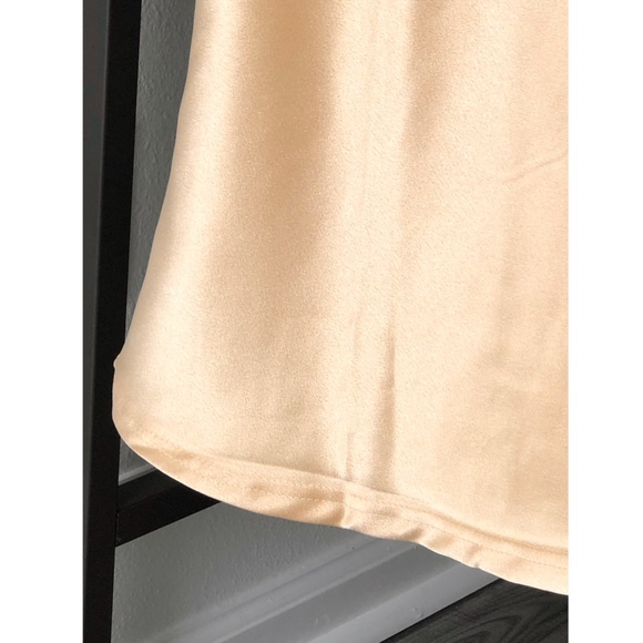 Light Gold Backless Satin Cami Long Slip Dress - Picture 12 of 12